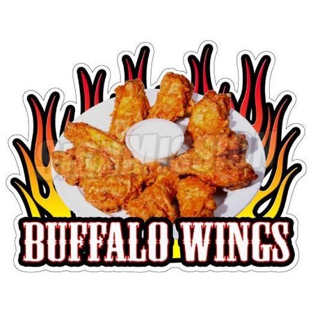 SIGNMISSION Safety Sign, 1.5 in Height, Vinyl, 48 in Length, Buffalo Wings D-DC-48-Buffalo Wings